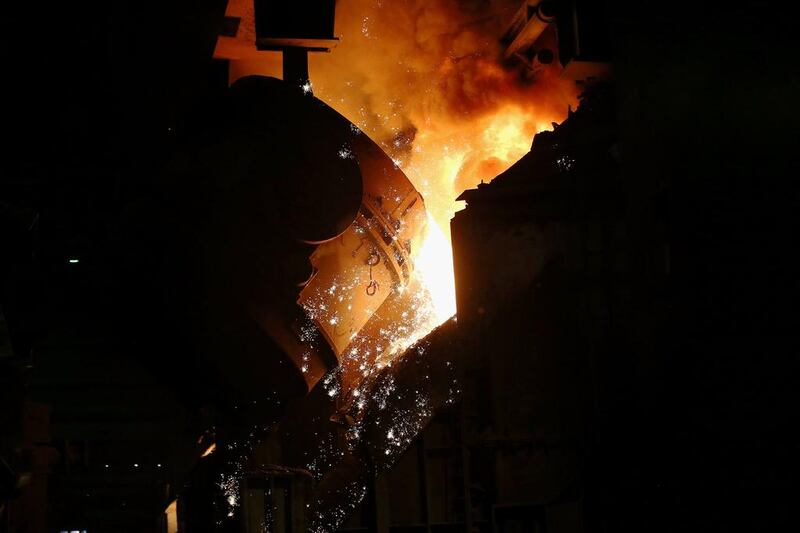 Inside the Metinvest Ilyich Iron and Steel Works in Mariupol. Metinvest supplies more than 100 countries. John Moore / Getty Images