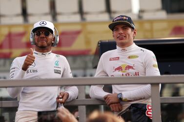 File photo dated 27-11-2016 of Lewis Hamilton and Max Verstappen during the Abu Dhabi Grand Prix at the Yas Marina Circuit, Abu Dhabi. RESTRICTIONS: Editorial use only. Commercial use with prior consent from teams. Issue date: Tuesday March 30, 2021. PA Photo. Lewis Hamilton and Max Verstappen's battle at Formula One's season-opening Bahrain Grand Prix ignited hope of a fascinating rivalry between the sport's two brightest stars. See PA story AUTO Rivalries. Photo credit should read David Davies/PA Wire.