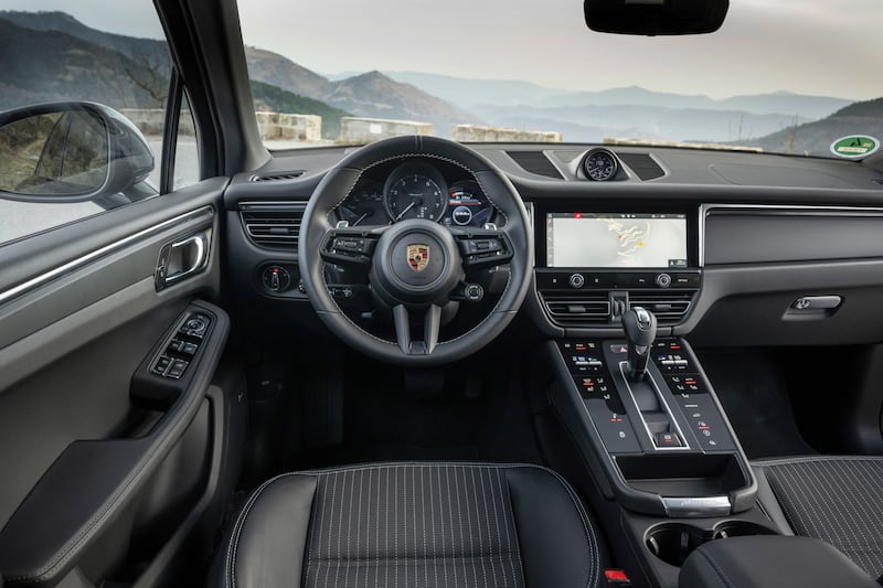 The driver's side of the Macan T, which is short for Touring.