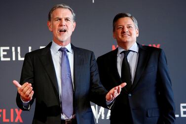 Netflix appointed its content chief Ted Sarandos (right) to co-CEO, making the 20-year veteran of the pioneering streaming video service a clear successor to co-founder Reed Hastings (left). Reuters. 