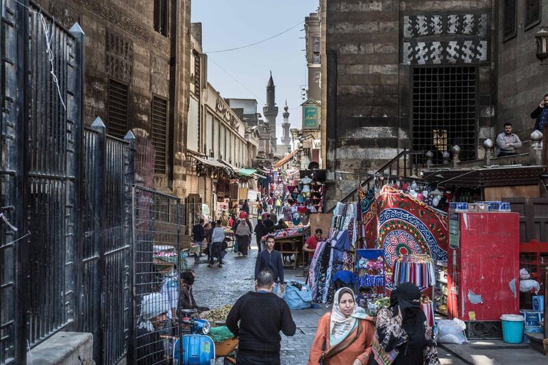 A marketplace in the Hussein area of Cairo, Egypt, March 31, 2018