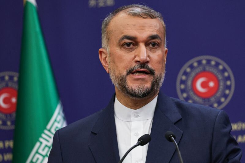 Iranian Foreign Minister Hossein Amirabdollahian. AFP