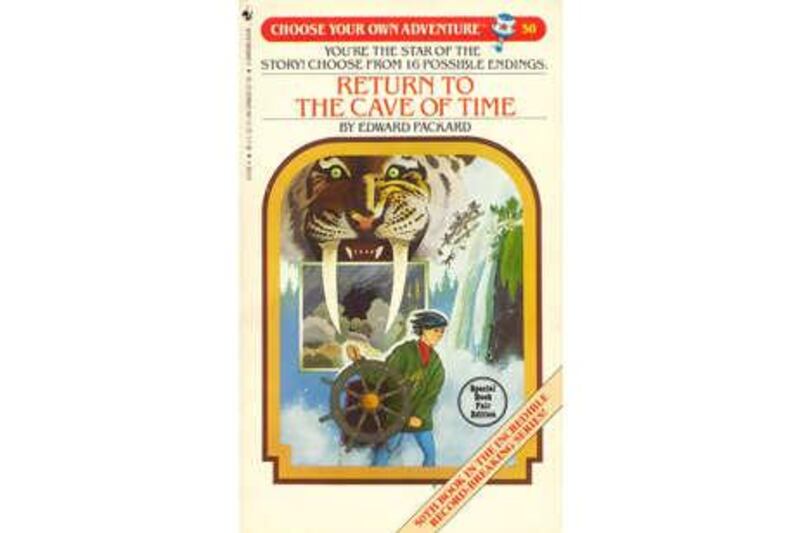 The book Return to the Cave of Time by Edward Packard is the first of the Choose Your Own Adventure series to be revamped for the digital age.