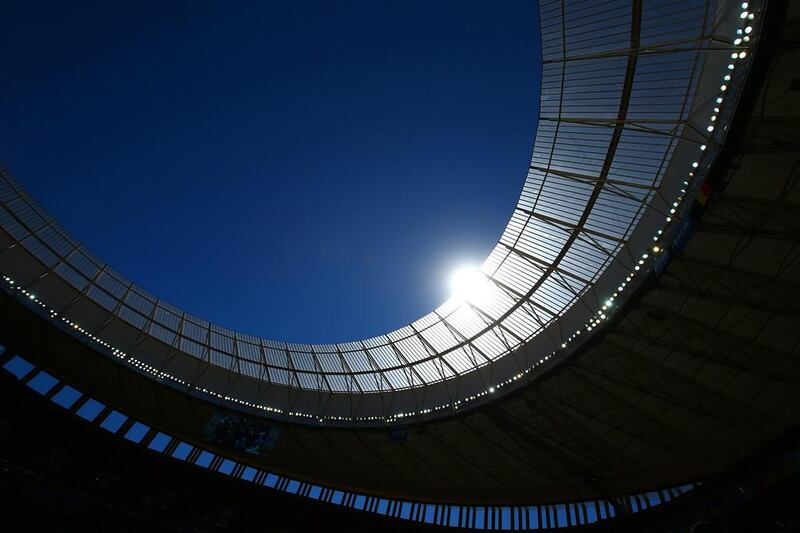 A general view of the Estadio Nacional in Brasilia, Brazil on Saturday prior to Argentina and Belgium's 2014 World Cup quarter-finals match. Julian Finney / Getty Images