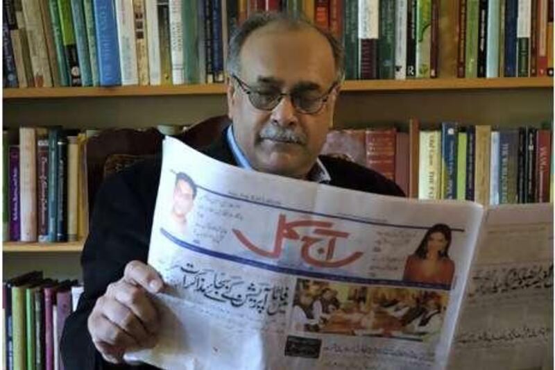 Clerics at the Red Mosque have warned Najam Sethi, the publisher and editor of Aaj Kal, not to "test their patience".