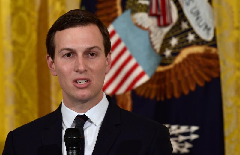 FILE - In this May 18, 2018, file photo, White House adviser Jared Kushner speaks in the East Room of the White House in Washington. A newly-released 2018 financial disclosure shows that White House special adviser Jared Kushnerâ€™s wealth and debt both rose significantly over the year. Itâ€™s an indication of the complex state of his finances and the potential conflicts that confront many of his investments. The disclosure issued late June 11, by the White House shows that Kushnerâ€™s assets totaled at least $181 million. (AP Photo/Susan Walsh, File)