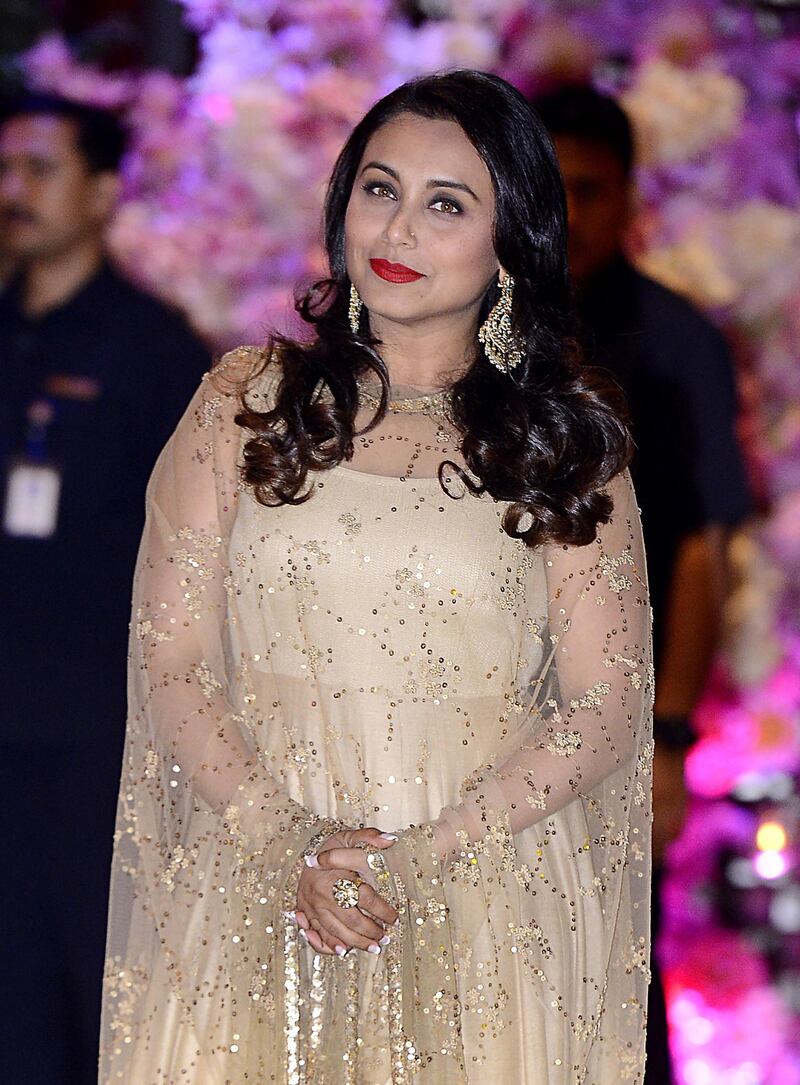 Rani Mukharjee arriving at Antilia. AFP