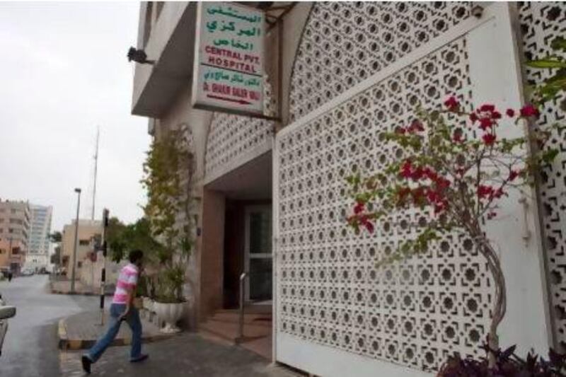 The Central Private Hospital in Sharjah re-opened its doors to patients on Saturday at 9am. Razan Alzayani / The National