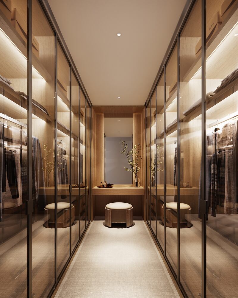 Walk-in wardrobe in the master suite.