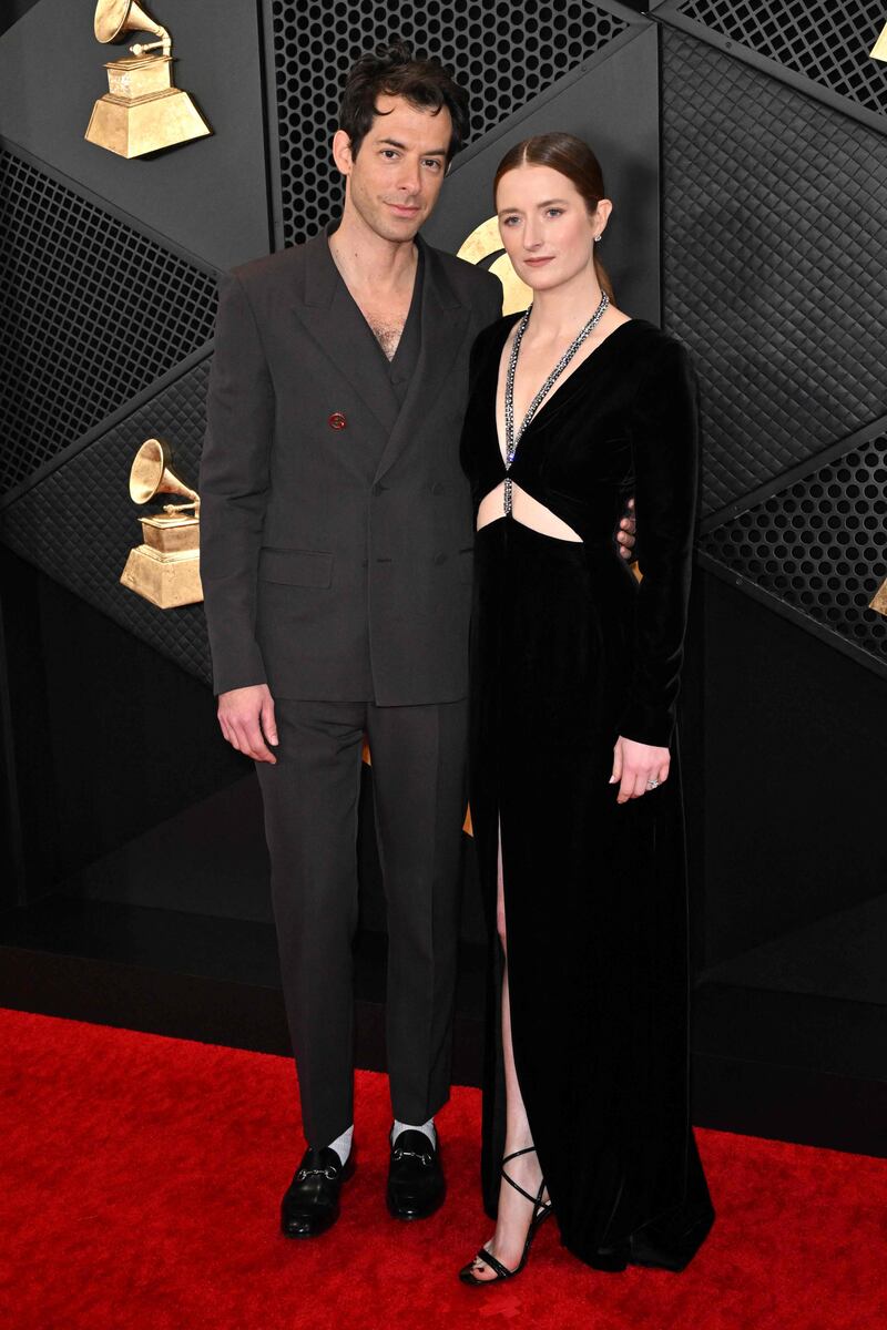 Mark Ronson and Grace Gummer both wear Gucci. AFP