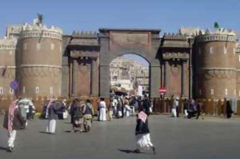 Gate of old city of Sana'a. Yemen to outlaw discrimination against HIV/AIDS patients
Credit: Mohammed al Qadhi/ The National                                *** Local Caption ***  3.JPG