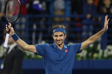 Roger Federer is in the last four of Dubai Duty Free Tennis Championships. AP Photo