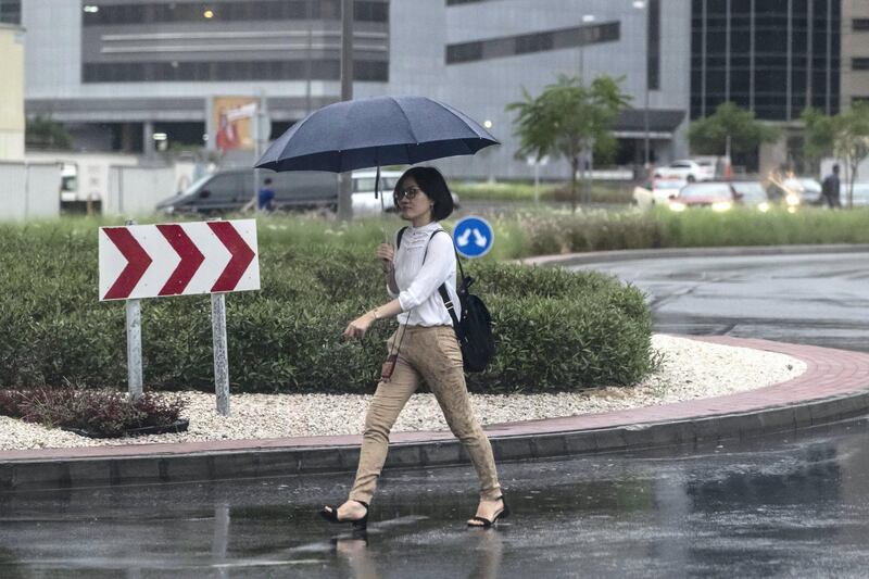 DUBAI, UNITED ARAB EMIRATES. 13 APRIL 2019. Rain storm in Dubai. (Photo: Antonie Robertson/The National) Journalist: None. Section: National.