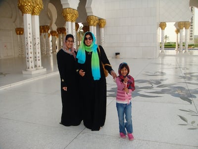 Bonita Rathore and her family during their time living in the UAE. Photo: Bonita Rathore