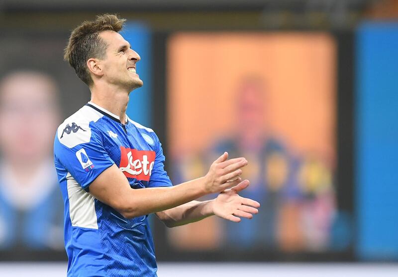 Napoli's Arkadiusz Milik. Reuters