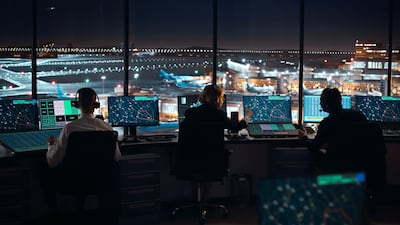 An air traffic control team at work. Getty Images