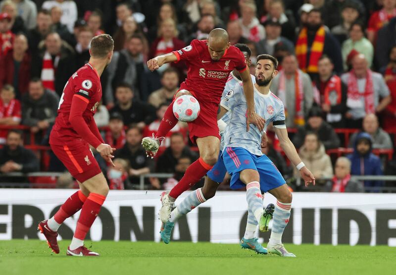 Fabinho – 8. The Brazilian choked off any United creativity and ensured Fernandes was kept out of the game. He also got into shooting areas before being withdrawn for Milner with four minutes left.
Reuters