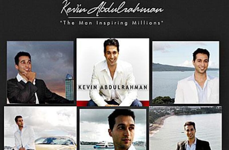 The home page of Kevin Abdulrahman's website.