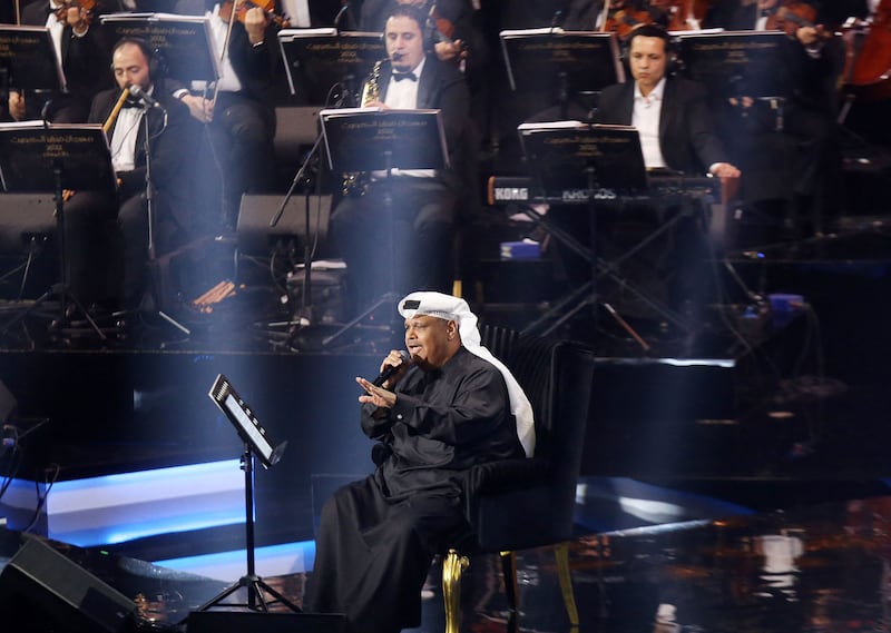 Kuwaiti singer Nabil Shuail performs at the Hala February Festival.