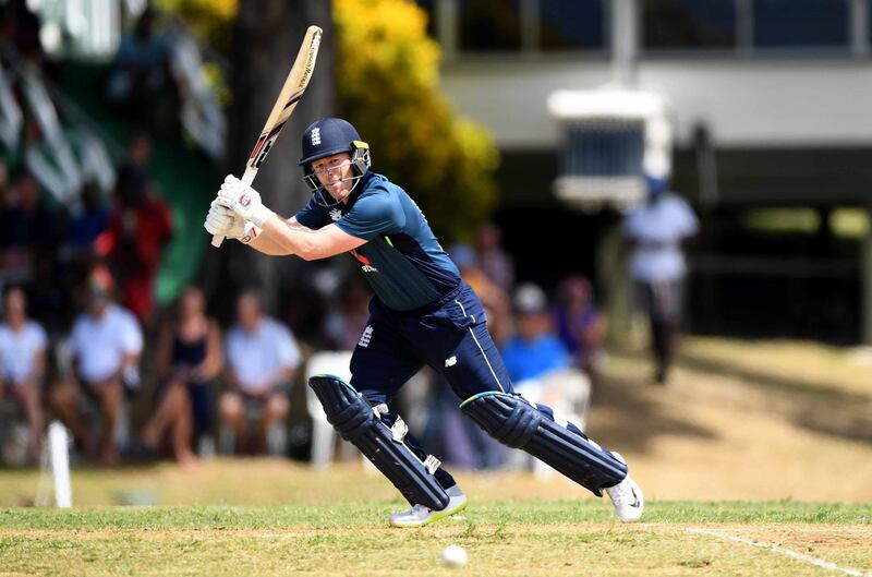 BRIDGETOWN, BARBADOS - FEBRUARY 17: England captain Eoin Morgan bats during the One Day Tour Match between England and The University of West Indies Vice Chancellor's XI at Three Ws Oval on February 17, 2019 in Bridgetown, Barbados. (Photo by Gareth Copley/Getty Images,)