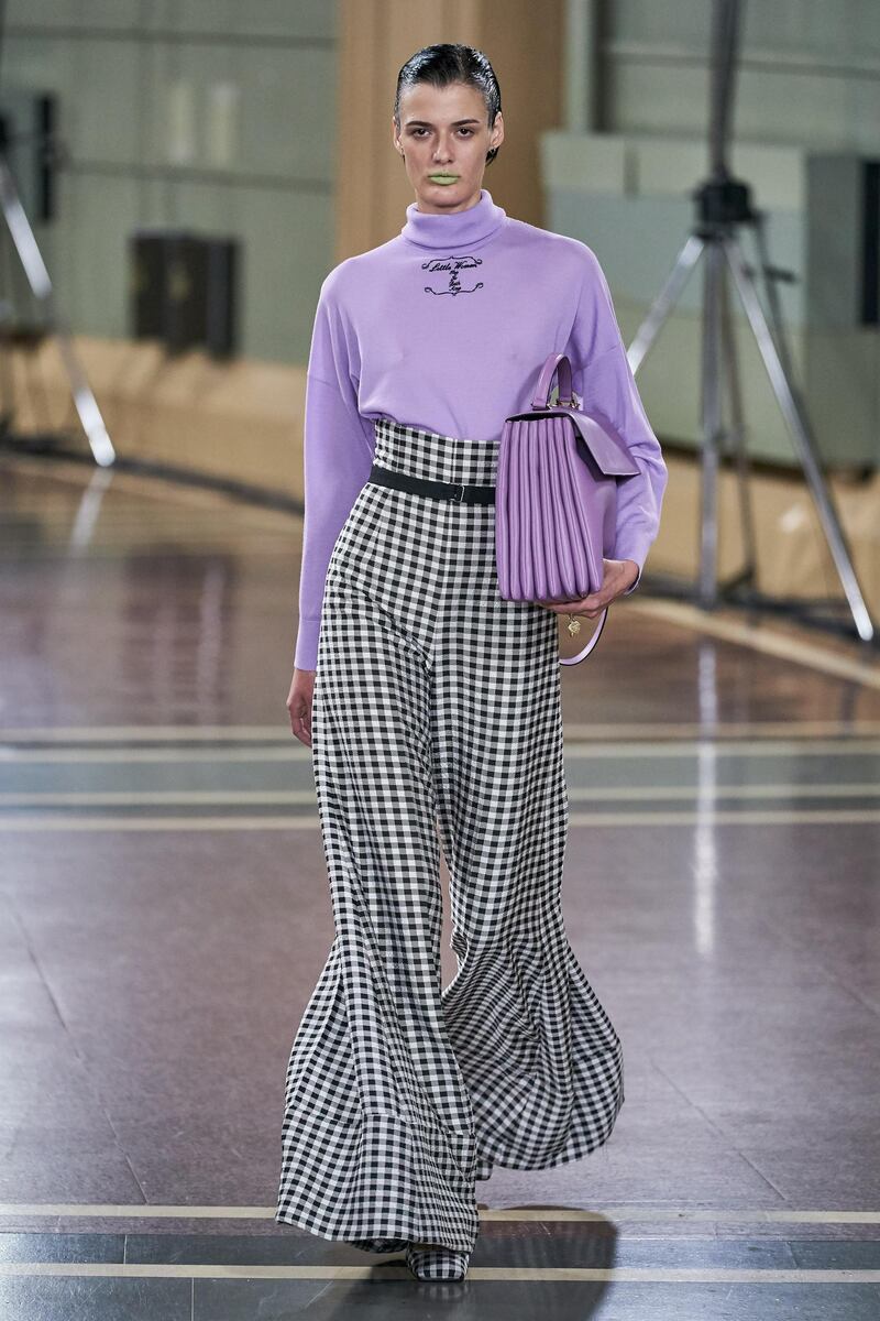 Wide-legged trousers at Emilia Wickstead