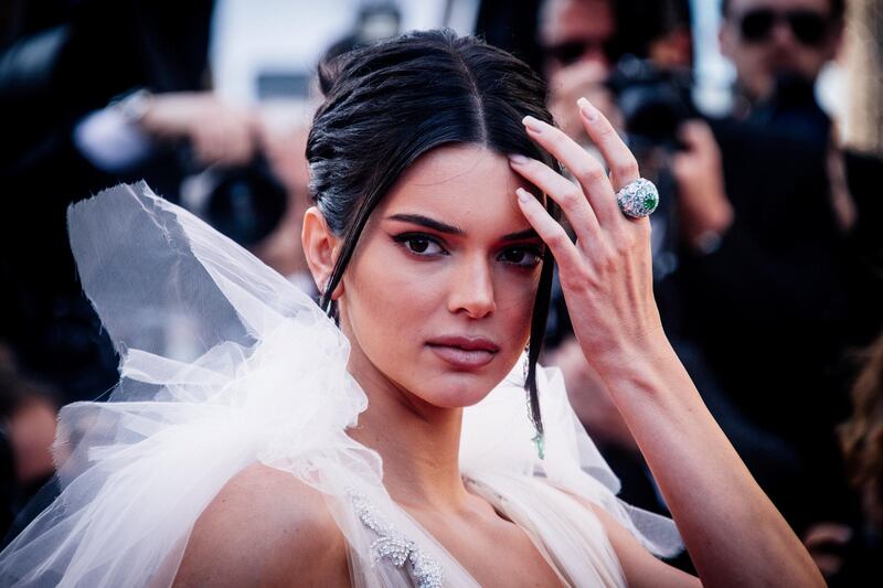 CANNES, FRANCE - MAY 12:  (EDITORS NOTE: Image has been digitally retouched)  Model Kendall Jenner attends the screening of "Girls Of The Sun (Les Filles Du Soleil)" during the 71st annual Cannes Film Festival at  on May 12, 2018 in Cannes, France.  (Photo by Gareth Cattermole/Getty Images)