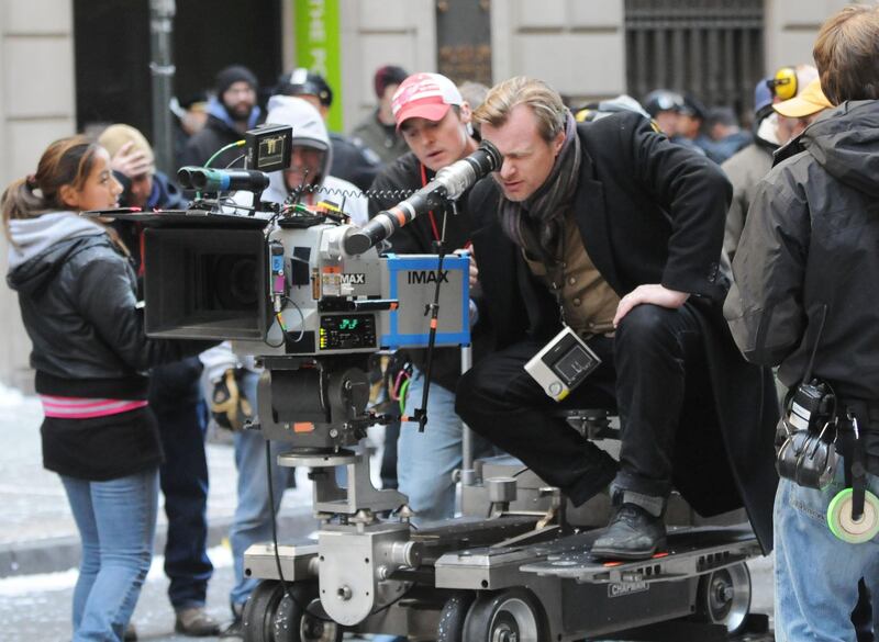 NEW YORK, NY - NOVEMBER 06: (ITALY OUT, NY DAILY NEWS OUT, NY NEWSDAY OUT)  Christopher Nolan is seen on the set of "The Dark Knight Rises" movie on November 6, 2011 in New York City.  (Photo by Arnaldo Magnani/Getty Images)