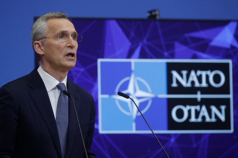 Jens Stoltenberg said 'Russia doesn't have a veto' on which country can join Nato. EPA
