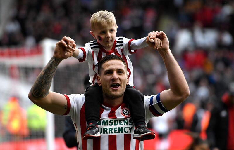 Sheffield United forward Billy Sharp celebrates. Getty