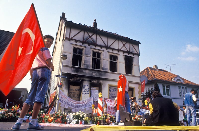 The Genc family home was set on fire by four arsonists in the town of Solingen in 1993. Getty