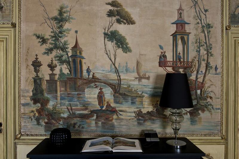 Writing Desk at Alcova Tiepolo Suite, Aman Canal Grande Venice. Courtesy of Amanresorts