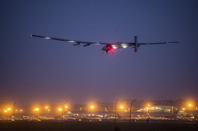 Solar Impulse 2 takes off from Chongqing Jiangbei International Airport for Nanjing, where it landed after 17 and a half hours. Reuters 
