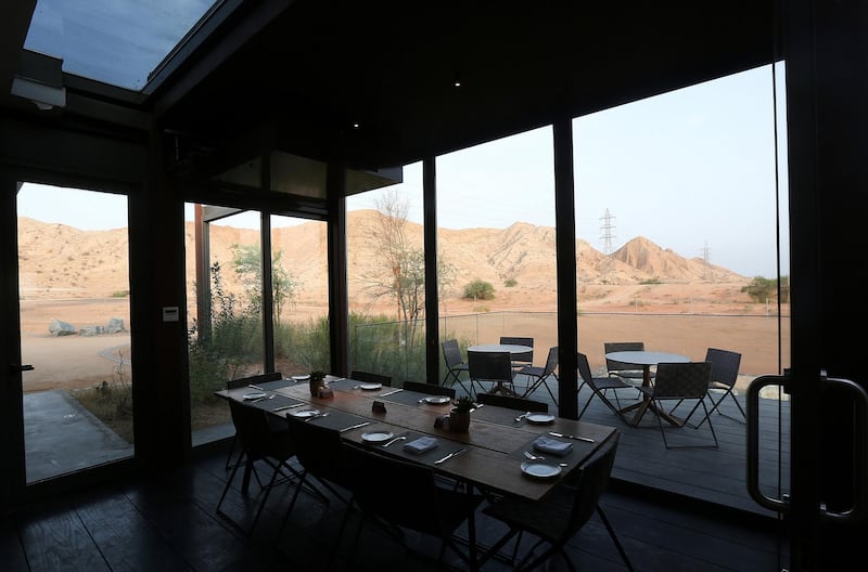 Sharjah, August, 18, 2019: General view from the restaurant at the Al Faya Lodge in Sharjah. Satish Kumar/ For the National / Story by Rupert Hawksley