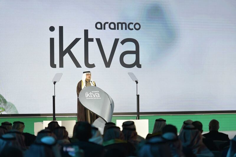 Energy Minister Prince Abdulaziz bin Salman spoke of plans 'to achieve cleaner forms of electricity'. Photo: Aramco