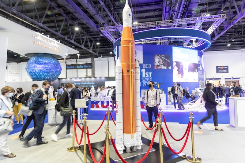 The Nasa stand at last year’s event featured a model of the Super Launch System rocket. It is one of the world's most powerful rockets that would make missions to the Moon possible again. 