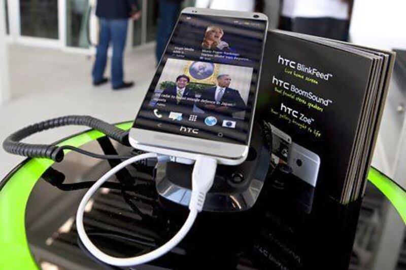 The HTC One was launched this week in Dubai. Razan Alzayani / The National