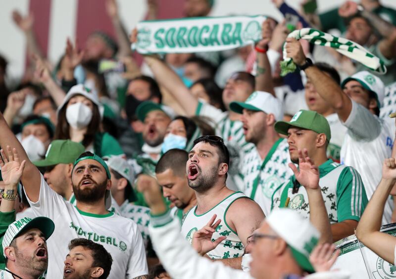 Palmeiras fans before the game.