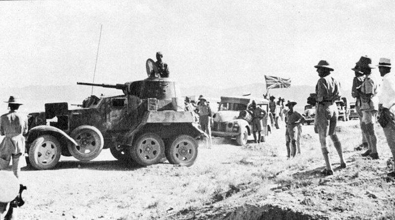 A British supply convoy in Iran during Operation Countenance. The Anglo-Soviet invasion of Iran aimed to protect supply routes and oil fields. Alamy