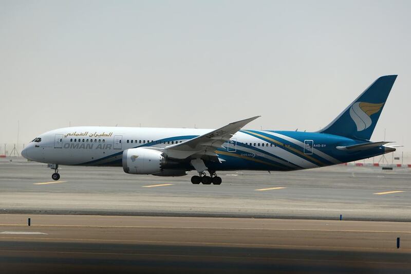 Oman Air was ranked 38th with an on-time arrival rate of 79.9 per cent. Delores Johnson / The National