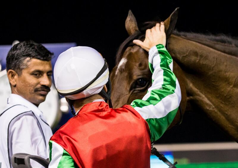 10.01.19. Meydan. Race 5, North America  - jockey Richard Mullen  - trainer Satish Seemar  - Erika Rasmussen