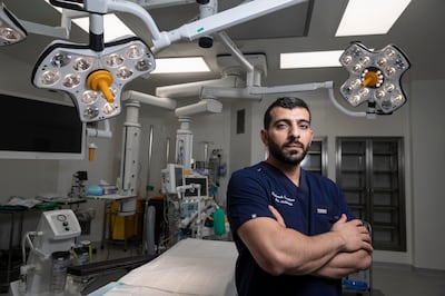 Dr Shady Habboush at Saudi German Hospital led Mr Murad's care. Dr Habboush says this precise intervention helped save his life. Antonie Robertson / The National 