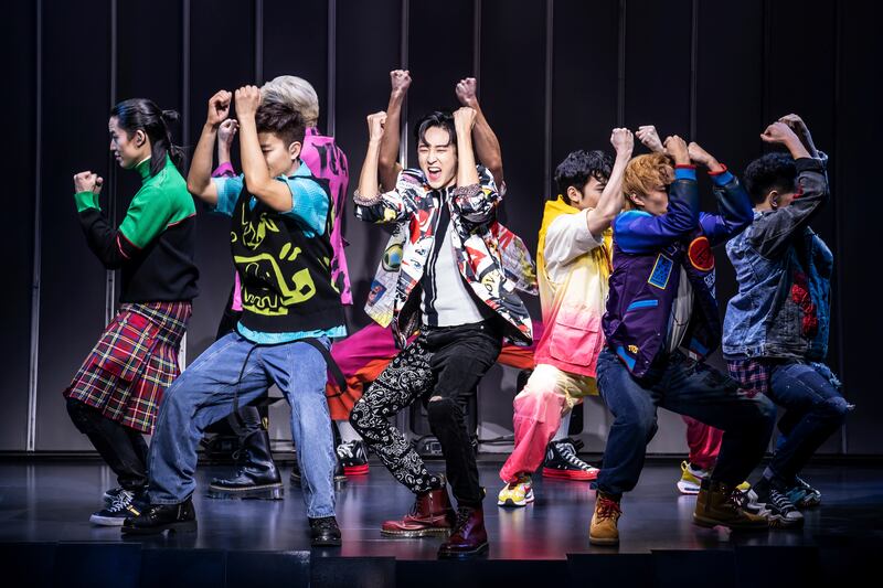 The musical is set as a backstage look at some K-pop performers as they get ready for their debut show in New York City. O+M / DKC via AP