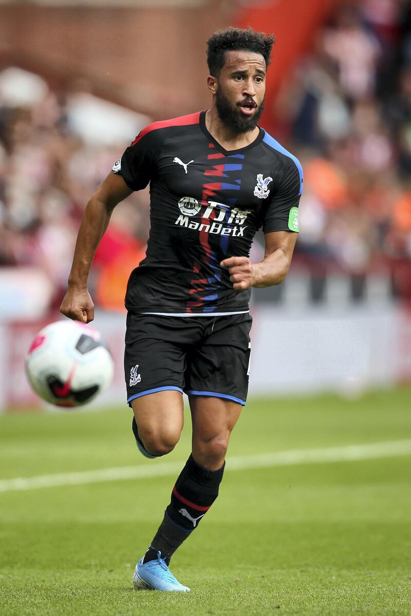 SHEFFIELD, ENGLAND - AUGUST 18: Andros Townsend of Crystal Palace in action during the Premier League match between Sheffield United and Crystal Palace at Bramall Lane on August 18, 2019 in Sheffield, United Kingdom. (Photo by Jan Kruger/Getty Images)