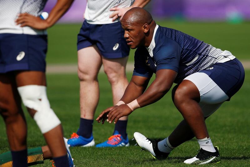 Mbongeni Mbonambi during training. Reuters