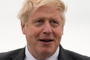 Prime Minister Boris Johnson, speaks to the media after arriving at RAF Brize Norton in Oxfordshire, following a surprise visit to meet with Ukrainian President Volodymyr Zelensky in Kyiv, Ukraine, to offer a major training operation he believes could "change the equation" against the Russian invasion. Picture date: Saturday June 18, 2022.