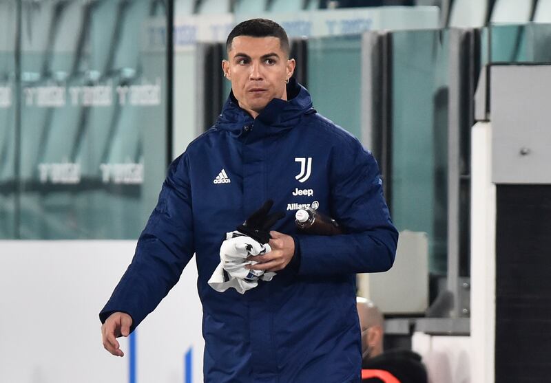 Juventus' Cristiano Ronaldo before the match against Lazio at the Juventus Stadium in Turin. Reuters