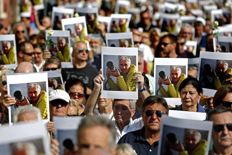 People take part in a silent walk for French mountain-guide Herve Gourdel in Nice, France on September 27. Gourdel, 55, was beheaded by members of Jund Al Khilifa, Algerian militants affiliated with ISIL in the mountainous Tizi Ouzou region in eastern Algeria on September 21. EPA