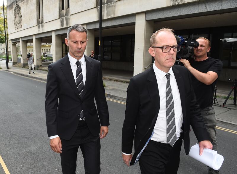 Ryan Giggs leaves Manchester Crown Court after giving evidence. Reuters