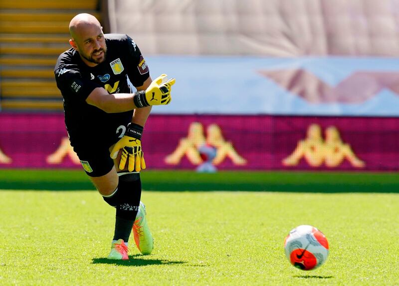 ASTON VILLA RATINGS: Pepe Reina - 7: Important stops from Benteke just before the break and Van Aanholt after. AFP