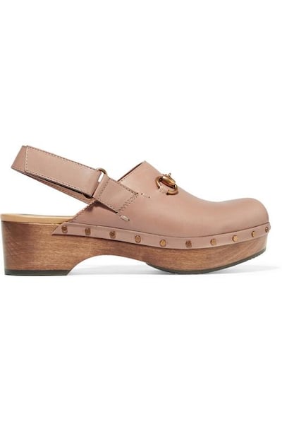 Gucci is another brand that dabbles in leather clogs. Courtesy Net-a-Porter